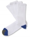 Socks designed to keep your dry and comfortable even through the toughest workouts: A four-pack of cushioned, shock-absorbing athletic socks from GoldToe in a soft, breathable cotton blend.