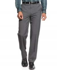 Make a big statement with a slim, polished silhouette in these plaid pants from Alfani Red. Make a big statement with a slim, polished silhouette in these plaid pants from Alfani Red.