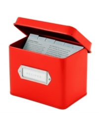 Family recipes. Secret ingredients. Find them all in one place with this charming recipe box. It's an easy reference catalog of all your favorites, ready to be enjoyed by family, friends and anyone else lucky enough to be around for mealtime. Limited lifetime warranty. Family recipes. Secret ingredients. Find them all in one place with this charming recipe box. It's an easy reference catalog of all your favorites, ready to be enjoyed by family, friends and anyone else lucky enough to be around for mealtime. Limited lifetime warranty.
