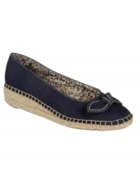 Slip and slide through warm-weather months with the easy style of the Riddle espadrille flats by Life Stride. Slip and slide through warm-weather months with the easy style of the Riddle espadrille flats by Life Stride.