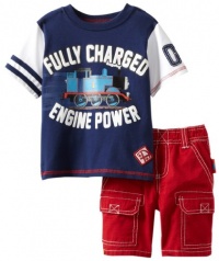 Thomas & Friends Boys 2-7 2 Piece Knit Pullover and Woven Short, Red, 3T Thomas & Friends Boys 2-7 2 Piece Knit Pullover and Woven Short, Red, 3T