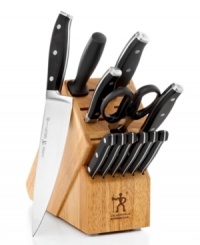 Here's a real block party! Forged blades, full bolsters and triple rivet handles create an undeniably strong, durable and dependable cutlery collection. Each piece features an ergonomic design with a stunning satin-finish stainless steel blade that retains its sharpness and edge time & time again. Lifetime warranty. Here's a real block party! Forged blades, full bolsters and triple rivet handles create an undeniably strong, durable and dependable cutlery collection. Each piece features an ergonomic design with a stunning satin-finish stainless steel blade that retains its sharpness and edge time & time again. Lifetime warranty.