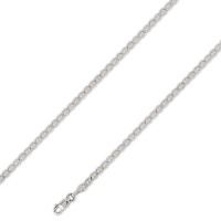 14K Solid White Gold D.C. Diamond Cut Gucci - Mariner Chain Necklace 3mm (7/64 in.) 18 in. 14K Solid White Gold D.C. Diamond Cut Gucci - Mariner Chain Necklace 3mm (7/64 in.) 18 in.