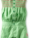 U.S. Polo Assn. Girls 2-6X Romper with Banded Hem