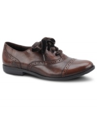 Steal a look from the guys with the timeless styling of these versatile Arletta oxfords by Born. Easily transitions from the boardroom to the weekend. Steal a look from the guys with the timeless styling of these versatile Arletta oxfords by Born. Easily transitions from the boardroom to the weekend.
