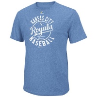 MLB Kansas City Royals The Big Time T-Shirt, Blue Heather MLB Kansas City Royals The Big Time T-Shirt, Blue Heather