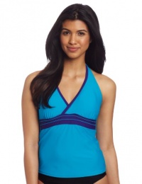 Speedo Women's Active Piped Halterkini Swim Top Speedo Women's Active Piped Halterkini Swim Top