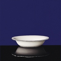 Subtle elegance rimmed in gleaming platinum; mix and match with colorful chargers for a dramatic statement. Bone China. Made in England. Subtle elegance rimmed in gleaming platinum; mix and match with colorful chargers for a dramatic statement. Bone China. Made in England.