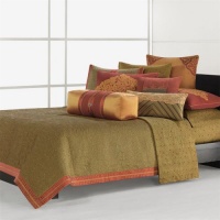 Natori SnowLion Coverlet - Olive - Queen Natori SnowLion Coverlet - Olive - Queen