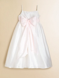 The prettiest new dress in her closet, designed with a silky-smooth touch and a sweet taffeta sash at the waist. Empire waist with sash detailHidden back zipperFully linedPolyesterHand washImported The prettiest new dress in her closet, designed with a silky-smooth touch and a sweet taffeta sash at the waist. Empire waist with sash detailHidden back zipperFully linedPolyesterHand washImported