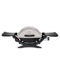 The go anywhere, do anything gas grill. From the mountains to the woods to the beach and beyond, the portable Weber Q 120 leaves a trail of great BBQ cooking in its wake. All you need is a small propane cylinder and you're ready to prepare all your cookout favorites! Limited time warranty. Model 516001. The go anywhere, do anything gas grill. From the mountains to the woods to the beach and beyond, the portable Weber Q 120 leaves a trail of great BBQ cooking in its wake. All you need is a small propane cylinder and you're ready to prepare all your cookout favorites! Limited time warranty. Model 516001.