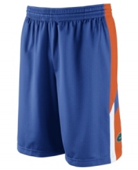 Get your game on while supporting your favorite NCAA team with these Florida Gators basketball shorts featuring Dri-Fit technology from Nike. Get your game on while supporting your favorite NCAA team with these Florida Gators basketball shorts featuring Dri-Fit technology from Nike.