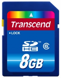 Transcend 8 GB SDHC Class 6 Flash Memory Card TS8GSDHC6E Transcend 8 GB SDHC Class 6 Flash Memory Card TS8GSDHC6E