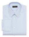 Canali Fine Stripe Satin Textured Dress Shirt - Contemporary Fit, Barrel Cuff