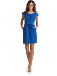 THE LOOKAllover floral lace constructionPleated detailRibbon tie at waistDual angled pocketsBack zip with hook-and-eye closureTHE FITAbout 33 from shoulder to hemTHE MATERIALCotton/nylonFully linedCARE & ORIGINDry cleanImportedModel shown is 5'8 (172½cm) wearing US size 4. THE LOOKAllover floral lace constructionPleated detailRibbon tie at waistDual angled pocketsBack zip with hook-and-eye closureTHE FITAbout 33 from shoulder to hemTHE MATERIALCotton/nylonFully linedCARE & ORIGINDry cleanImportedModel shown is 5'8 (172½cm) wearing US size 4.