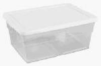 Sterilite 16Qt Stor Box/Wht Lid (Pack Of 12) 16448012 Containers See Thru Storage Closet Sterilite 16Qt Stor Box/Wht Lid (Pack Of 12) 16448012 Containers See Thru Storage Closet