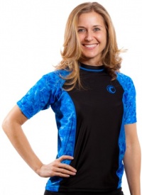 Aquawear Women's Comfort Fit Rash Guard Surf Swim Shirt Rashie Short Sleeve Big Wave Rashguard UPF 50+ Tee Aquawear Women's Comfort Fit Rash Guard Surf Swim Shirt Rashie Short Sleeve Big Wave Rashguard UPF 50+ Tee