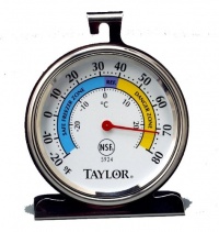 Taylor Food Service Classic Series Freezer-Refrigerator Thermometer, Large Dial Taylor Food Service Classic Series Freezer-Refrigerator Thermometer, Large Dial