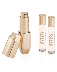 Introducing the Burberry Body Eau de Parfum Purse Spray. Enjoy the original, feminine and sensual, floral woody fragrance presented in a limited-edition, jewel-like Rose Gold purse spray, featuring the signature Burberry check.Includes three 0.5 fl. oz. refills. Introducing the Burberry Body Eau de Parfum Purse Spray. Enjoy the original, feminine and sensual, floral woody fragrance presented in a limited-edition, jewel-like Rose Gold purse spray, featuring the signature Burberry check.Includes three 0.5 fl. oz. refills.