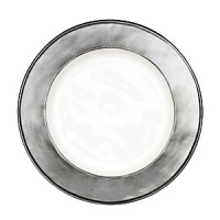 Part of Juliska's larger Pewter collection, Emerson features a hand-thumbed, hammered design that makes each piece unique. Distinctive and distinguished, this whitewashed stoneware is accented with a pewter band lending it an air of old-world luster and grace. Part of Juliska's larger Pewter collection, Emerson features a hand-thumbed, hammered design that makes each piece unique. Distinctive and distinguished, this whitewashed stoneware is accented with a pewter band lending it an air of old-world luster and grace.