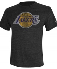 Show the LA Lakers you support them in this tee by adidas. Show the LA Lakers you support them in this tee by adidas.