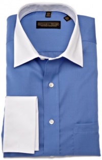 Trump Men's Spread Collar Twill Solid Woven Shirt Trump Men's Spread Collar Twill Solid Woven Shirt