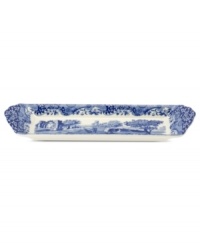 With a quaint country scene and the Imari Oriental border of Spode's Blue Italian dinnerware, this small tray lends distinct old-world charm to traditional tables. With a quaint country scene and the Imari Oriental border of Spode's Blue Italian dinnerware, this small tray lends distinct old-world charm to traditional tables.