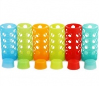 Rainbow 6-Pack of Silicone Sleeves and Caps for Aquasana 18 Oz. Glass Bottles Rainbow 6-Pack of Silicone Sleeves and Caps for Aquasana 18 Oz. Glass Bottles