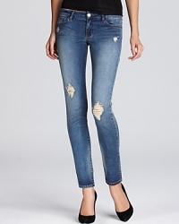 Distressing lends downtown cool to Aqua's skinny jeans--sure to be your favorite weekend go-to. Distressing lends downtown cool to Aqua's skinny jeans--sure to be your favorite weekend go-to.