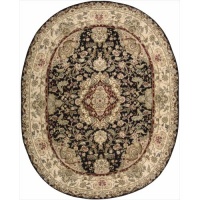 Nourison 2000 2028 Oval Rug, Black, 7.6-Feet by 9.6-Feet Nourison 2000 2028 Oval Rug, Black, 7.6-Feet by 9.6-Feet