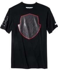 Go bold. A big statement graphic on this Sean John shirt is an instant attention-getter. Go bold. A big statement graphic on this Sean John shirt is an instant attention-getter.