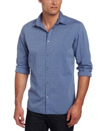 Calvin Klein Sportswear Men's Long Sleeve Yarn Dye Mini Check Calvin Klein Sportswear Men's Long Sleeve Yarn Dye Mini Check