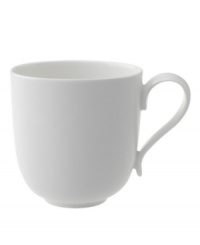 Fresh modern from Villeroy & Boch dinnerware. The dishes in this set are sheer white china in a clean round shape that inspires simply harmonious dining. A soft fluidity and radiant glaze give this mug quiet elegance and lasting appeal. Fresh modern from Villeroy & Boch dinnerware. The dishes in this set are sheer white china in a clean round shape that inspires simply harmonious dining. A soft fluidity and radiant glaze give this mug quiet elegance and lasting appeal.