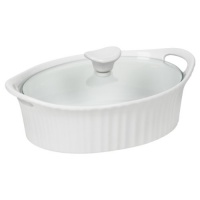 Corningware French White III Oval Casserole with Glass Cover, 1.5-Quart Corningware French White III Oval Casserole with Glass Cover, 1.5-Quart