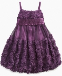 Delightfully floral babydoll dress with matching sash is adorably sophisticated. She'll enjoy wearing this pretty full and bouncy dress by Bonnie Jean with its flowery detail. Delightfully floral babydoll dress with matching sash is adorably sophisticated. She'll enjoy wearing this pretty full and bouncy dress by Bonnie Jean with its flowery detail.