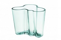 iittala Aalto 6.25 Tall Glass Vase, Water Green