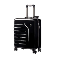 The 22 ultra-lightweight Victorinox Spectra™ wide body travel case spinner boasts a crush-proof shell and an adjustable handle that accommodates travelers of different heights. The eight-wheel double caster system makes for a smooth ride. Interior zippered mesh divider wall.