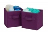 Honey-Can-Do SFT-02088 Mini Soft Fabric Storage Bin, 2-Pack, Purple, 7 by 7 by 5.75-Inch