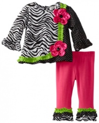 Rare Editions Baby Girls Newborn Print Leg Set, Black/White/Fuchsia, 3-6 Months Rare Editions Baby Girls Newborn Print Leg Set, Black/White/Fuchsia, 3-6 Months