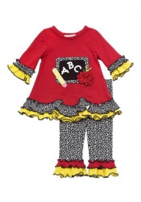 Rare Editions Baby-Girls Infant Red Yellow Black ABC Chalkboard Leggings set, 24 Months Rare Editions Baby-Girls Infant Red Yellow Black ABC Chalkboard Leggings set, 24 Months