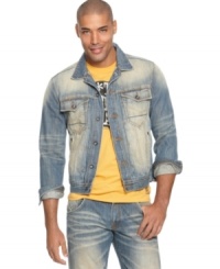 Denim jackets are must-have this season, get on top of the trend with this stylish one from Rocawear. Denim jackets are must-have this season, get on top of the trend with this stylish one from Rocawear.