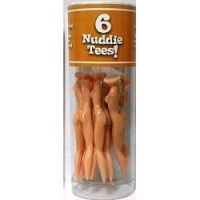 Nuddie Naked Lady Golf Tees - Tube of 6 Tees - by rezzu.® Nuddie Naked Lady Golf Tees - Tube of 6 Tees - by rezzu.®