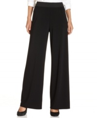 Snag a statement-making look with Alfani's plus size palazzo pants-- they're must-haves for the season! Snag a statement-making look with Alfani's plus size palazzo pants-- they're must-haves for the season!