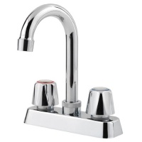 Pfister 171-4000 Pfirst Series Two Metal Handle 3-Hole Bar/Prep Faucet, Polished Chrome