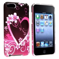 eForCity Snap-On Rubber Coated Case for Apple iPod touch 2G/3G, Purple Love