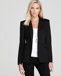 Add a sophisticated top layer to your workday looks with this classic Aqua jacket--a versatile wardrobe essential. Add a sophisticated top layer to your workday looks with this classic Aqua jacket--a versatile wardrobe essential.