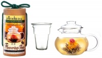 Primula Flowering Tea Set with 40-Ounce Pot, Clear Primula Flowering Tea Set with 40-Ounce Pot, Clear