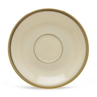 Lenox Tuxedo Gold Banded Ivory China Saucer