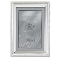 Lawrence Frames Silver Plated 4 by 6 Metal Picture Frame with Rope Border Lawrence Frames Silver Plated 4 by 6 Metal Picture Frame with Rope Border