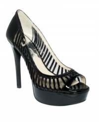 Mesh makes it interesting. MICHAEL Michael Kor's Molly platform pumps feature a caged upper that's joined by barely-there mesh. Mesh makes it interesting. MICHAEL Michael Kor's Molly platform pumps feature a caged upper that's joined by barely-there mesh.